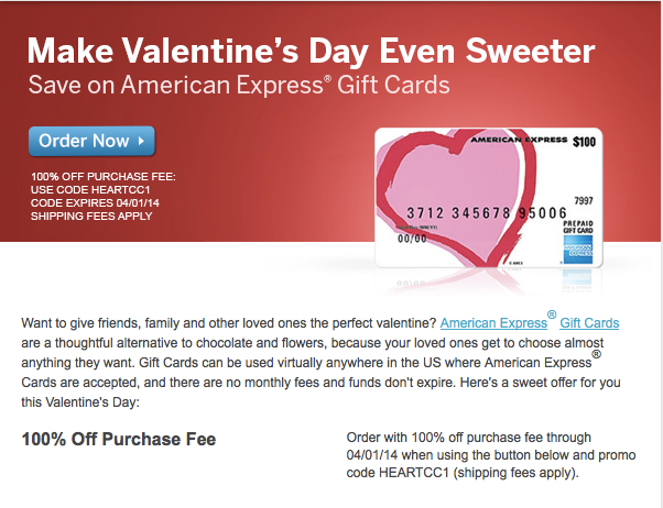 Amex is waiving gift card purchase fees.
