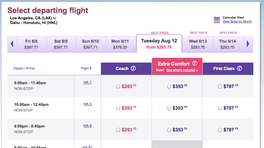 Extra Comfort seats are going for as low as $40 each way, and are already on sale in August.