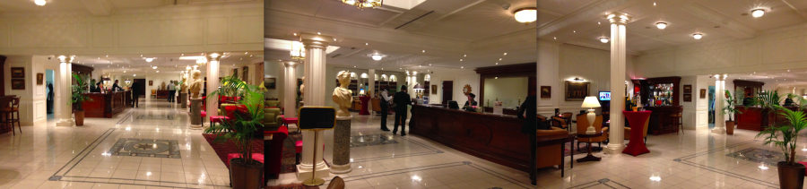 Lobby of the Hotel Stanhope, Brussels, Belgium