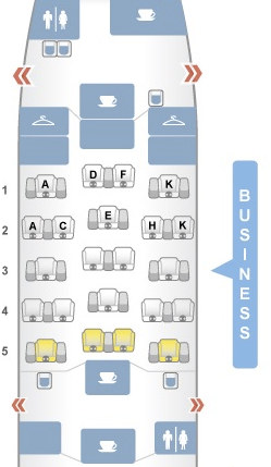 Brussels Airlines A330-200 Business Class Seat Configuration 