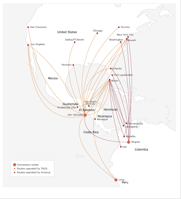 Head to Central America on Avianca/TACA.