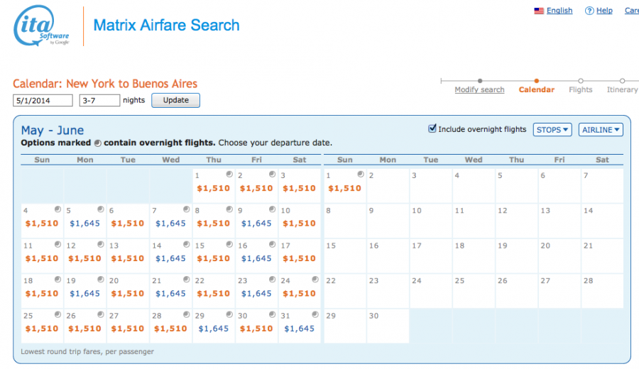 The low fares from JFK are available throughout April-June.
