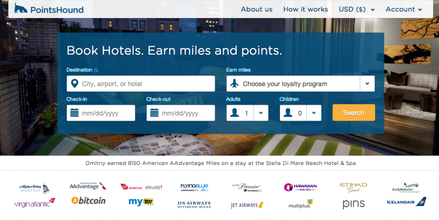 PointsHound not only accepts bitcoin for travel booking, but can also offer bitcoin in lieu of hotel points, as well