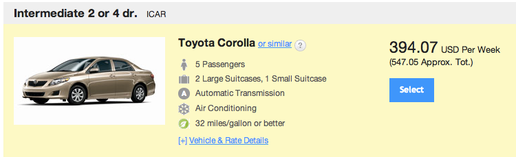 Using the double rewards promo code, the price for that same booking fell by 