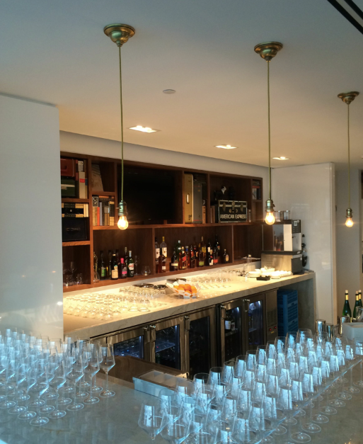 Bar area at the Centurion Lounge LaGuardia