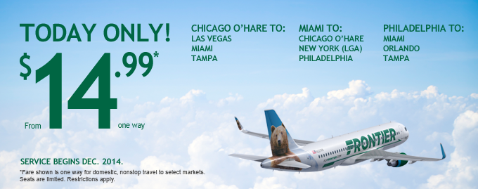 More cheap fares on Frontier!