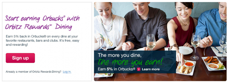 The Orbitz Rewards loyalty program has just launched a dining rewards program.