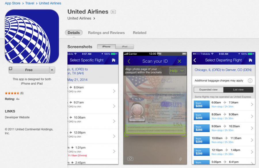 United's app will now let some international passengers scan their passports in advance.