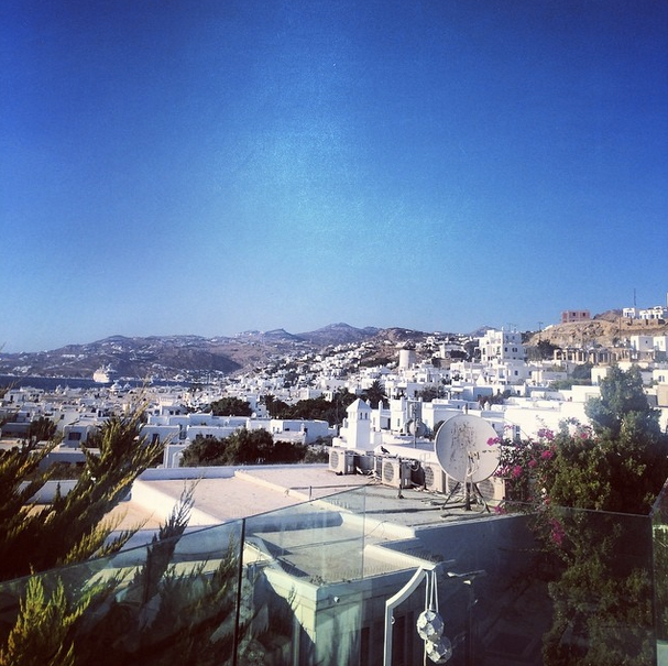 The town of Hora as seen from the Belvedere