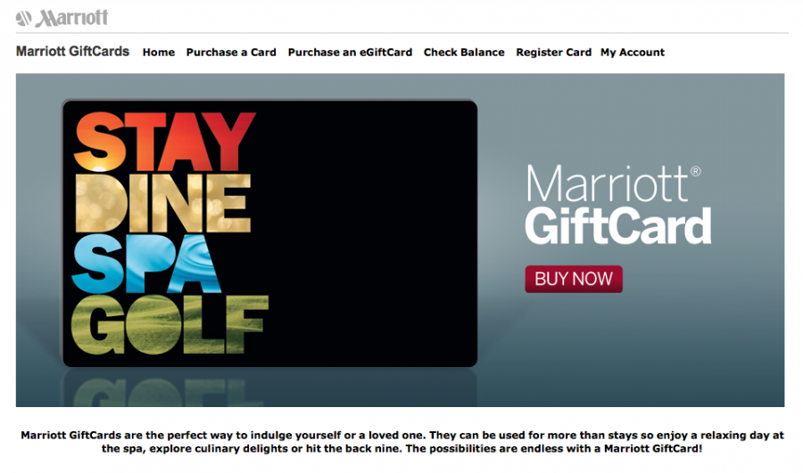 Marriott is one chain that will allow you to purchase gift cards that can be applied to spa treatments.