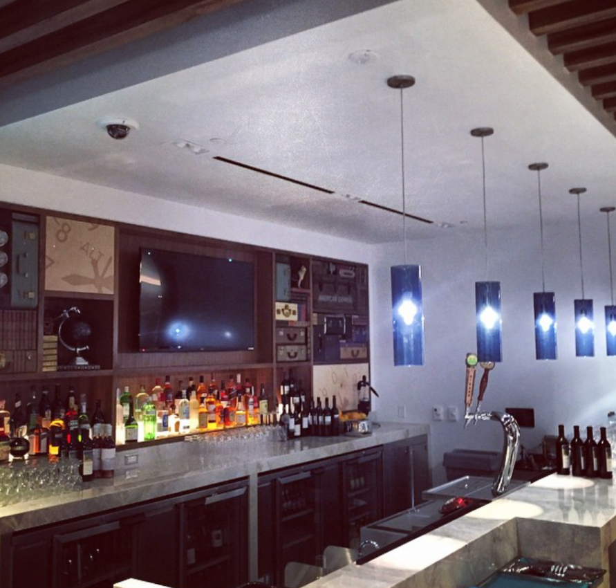 Spacious bar area at the new Centurion lounge.