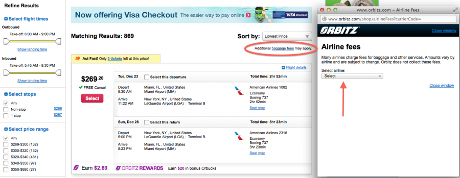 Orbitz results