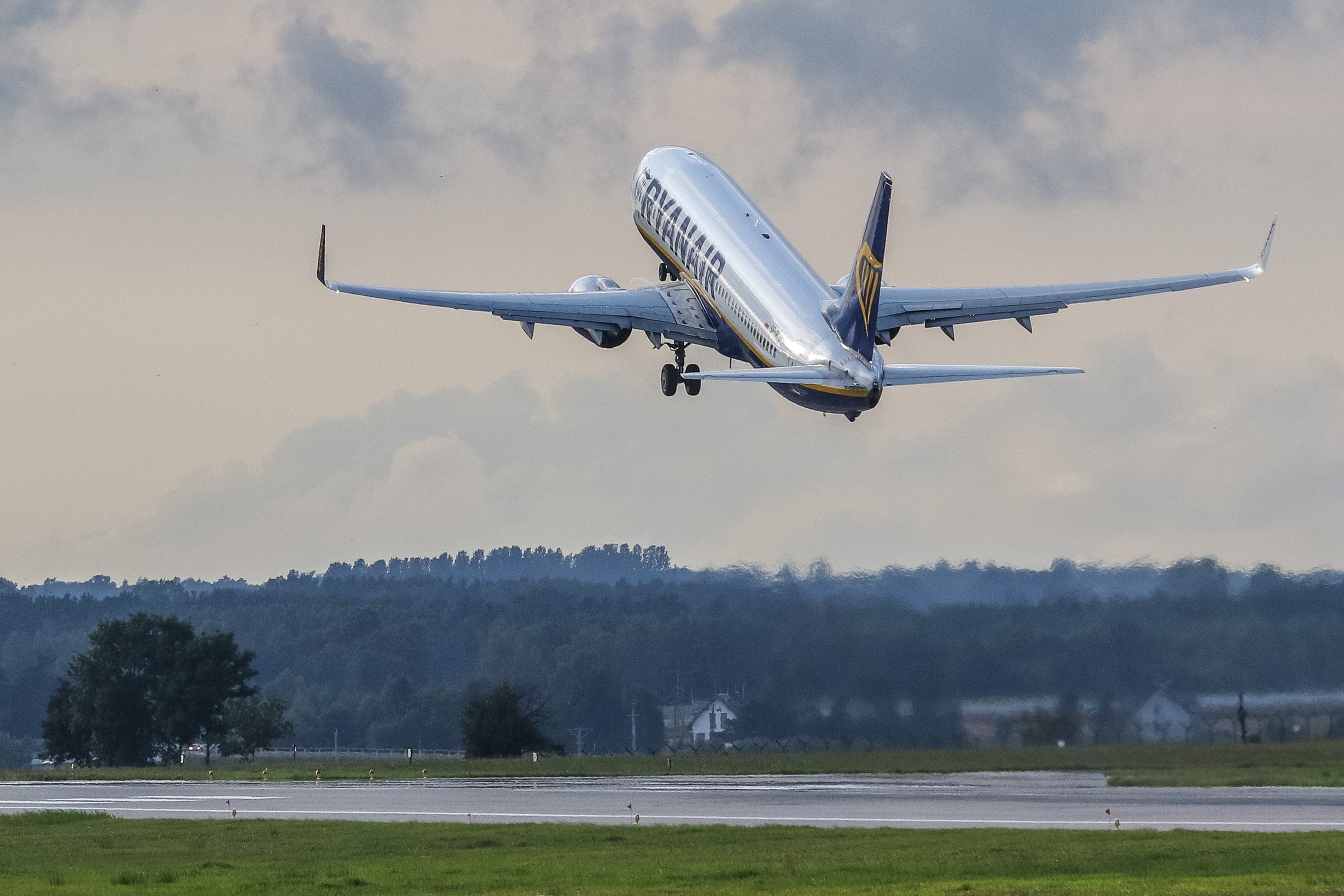 Ryanair Boeing 737-8AS 9SP-RSC) plane taking off Gdansk airport (GDN) is seen in Gdansk, Poland on 16 August 2019 (Photo by Michal Fludra/NurPhoto via Getty Images)