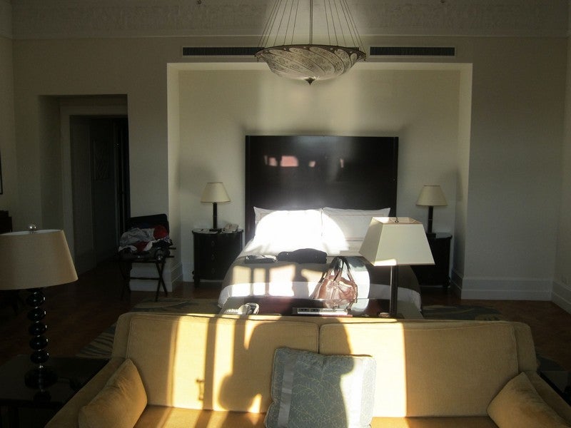Not the best quality, but view of the room from the balcony