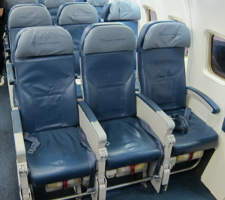 Row 19 bulkhead exit row on Delta's international 757s