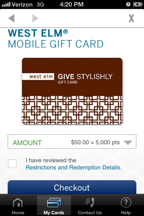 Amex West Elm Gift Card