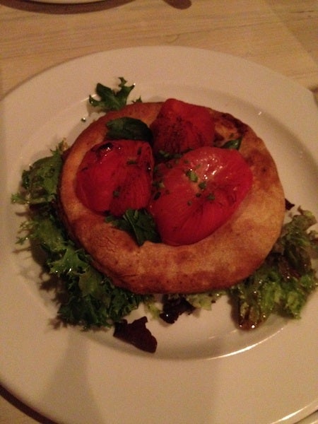 At Savoy we started with a delicious tomato tart.