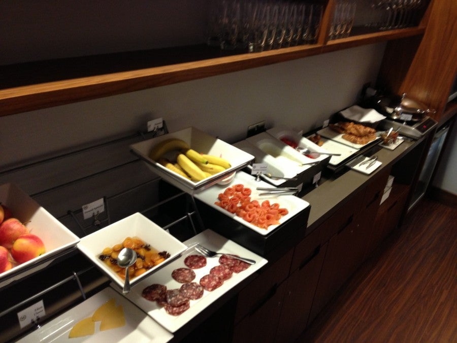 Club lounge fare.