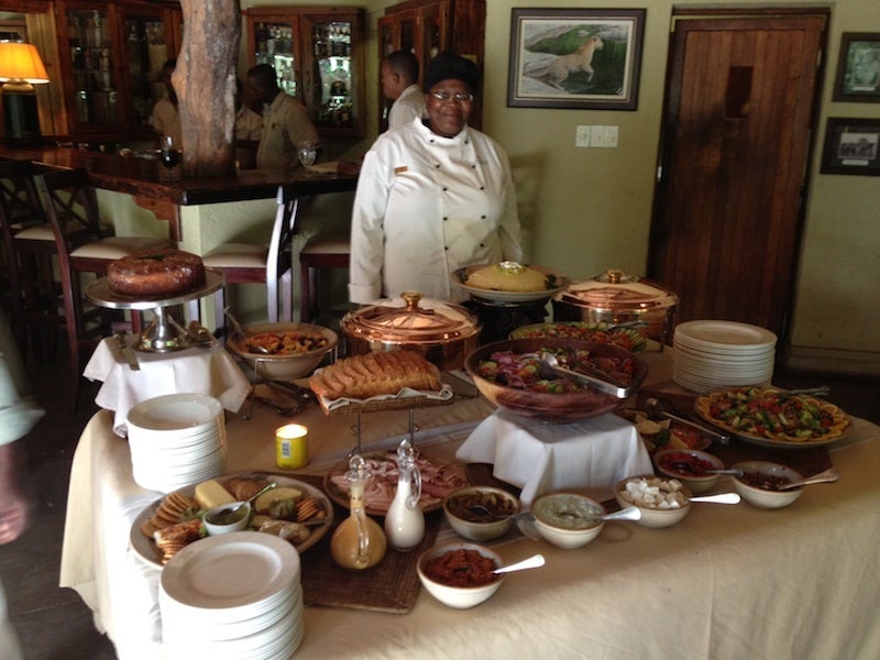 A typical lunch spread at Savanna.