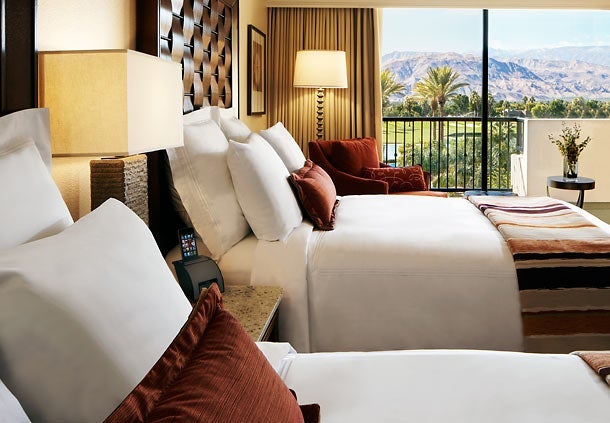 Double guest room at the JW Marriott Desert Springs Resort & Spa.