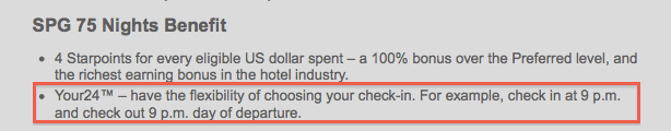 YOUR24 is part of SPG's new Platinum benefits.