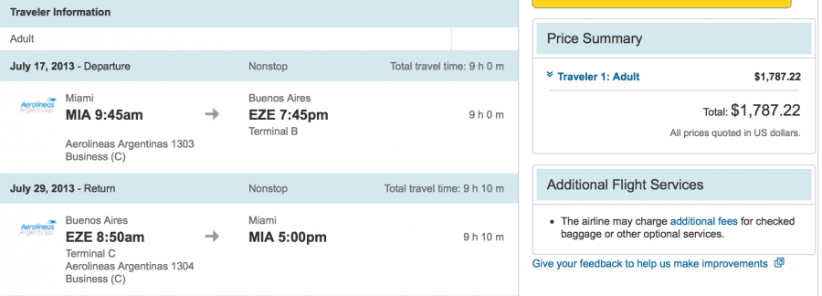 Cheap airfare on Aerolineas for summer travel