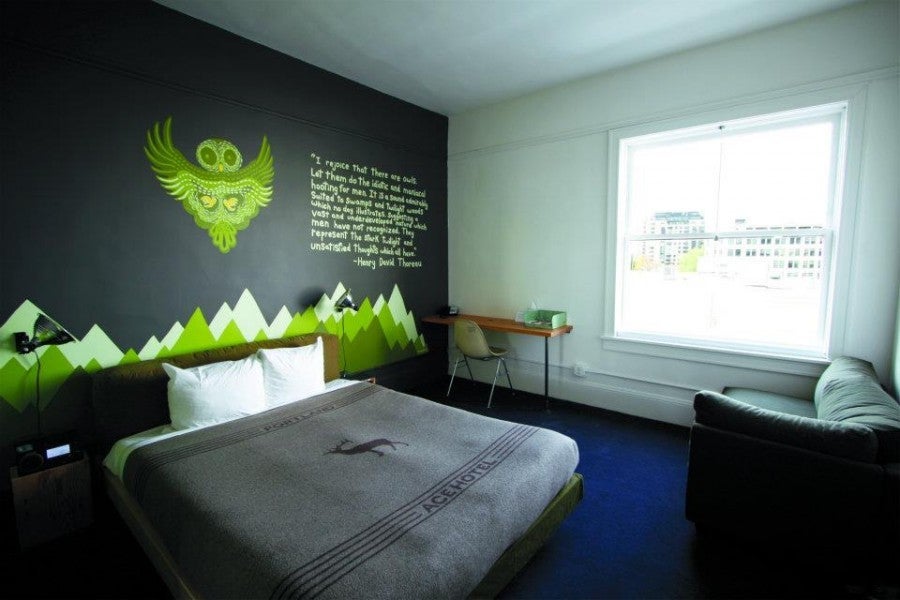 King guest room at the Ace Hotel.