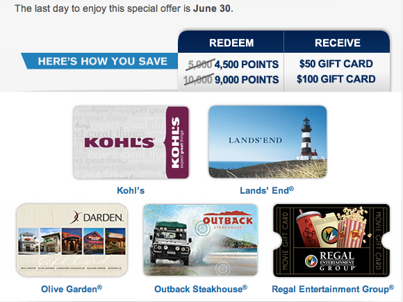 Chase Gift Cards June Promo