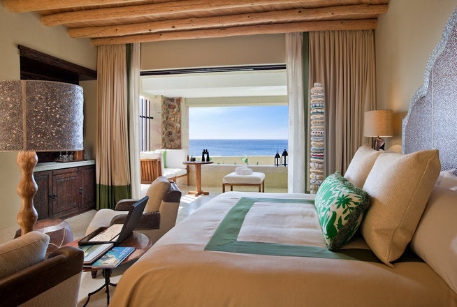 Ocean view king guest room at Capella Pedregal.