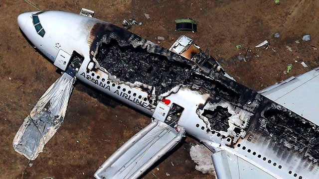 The burned out wreckage of the Asiana crash.