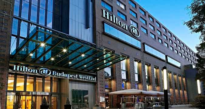 Exterior of the Hilton Budapest WestEnd.