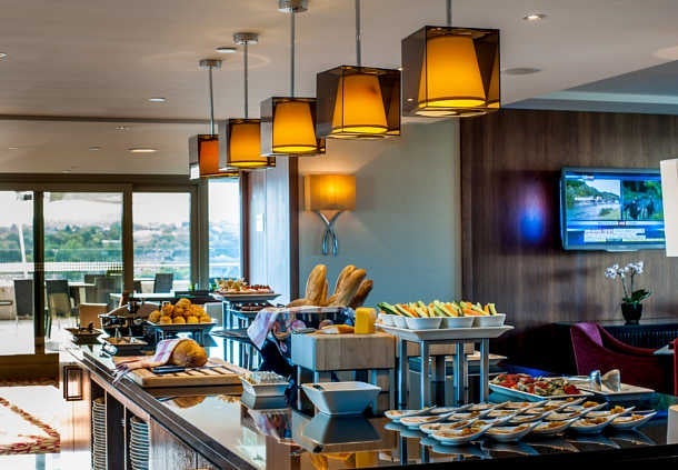 Executive Club Lounge at the Budapest Marriott Hotel.