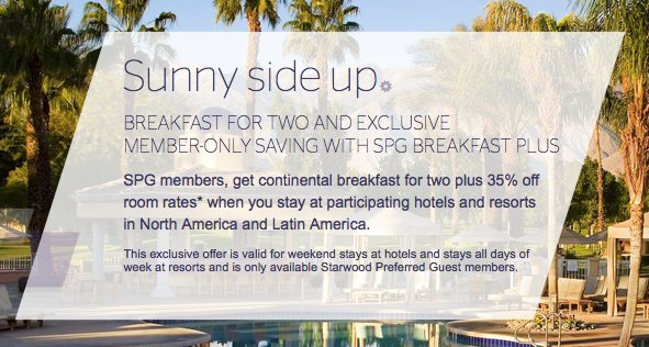 Starwood breakfast