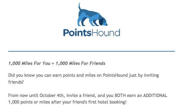 Earn 1,000 miles or points when you refer someone to PointsHound.