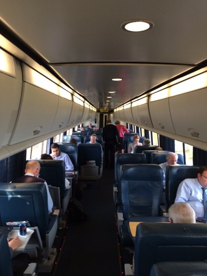Overview of the first class cabin