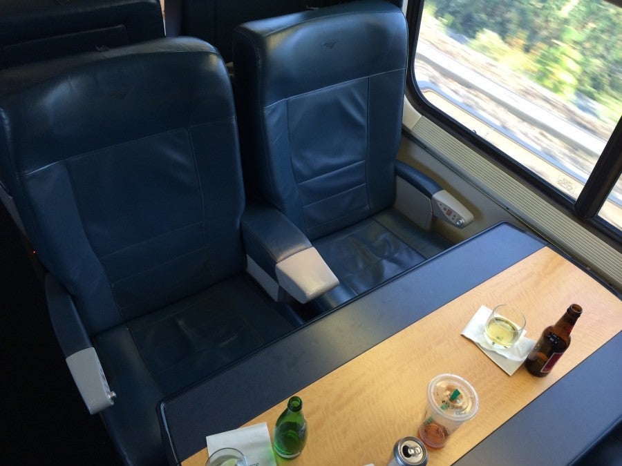 Comfortable First Class seats.