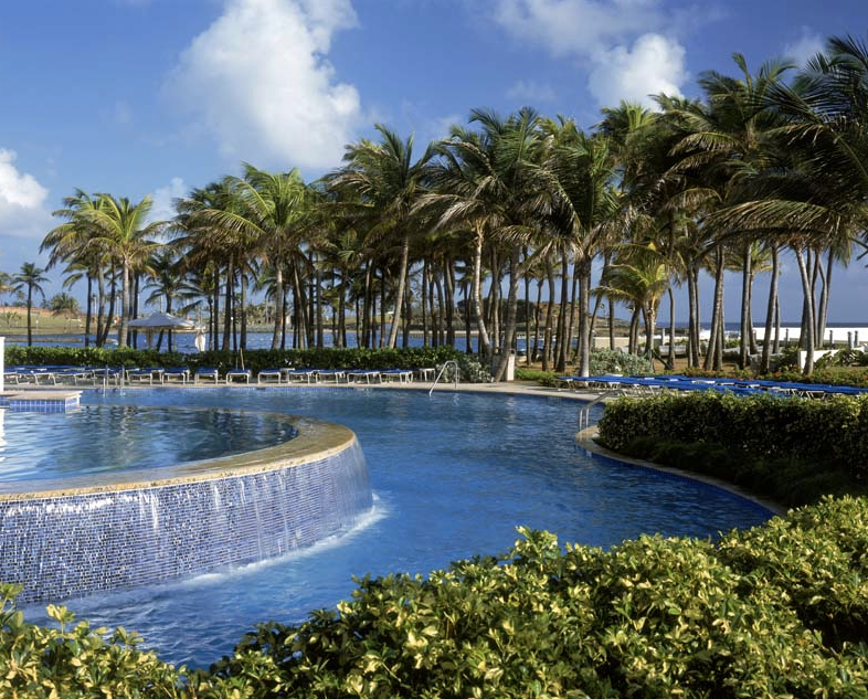 The pool at the Caribe Hilton.
