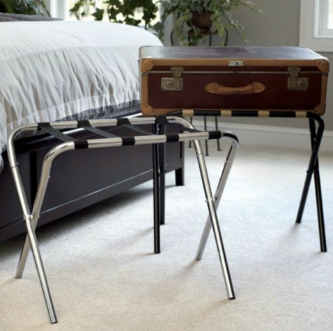 Whether in a rack or a large closet, I need somewhere to put away my luggage.