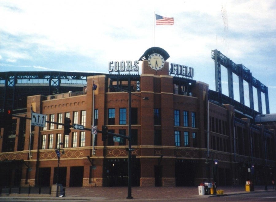 The Coors Field Baseball stadium.