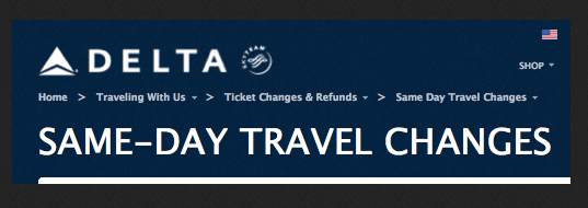Delta Same Day travel
