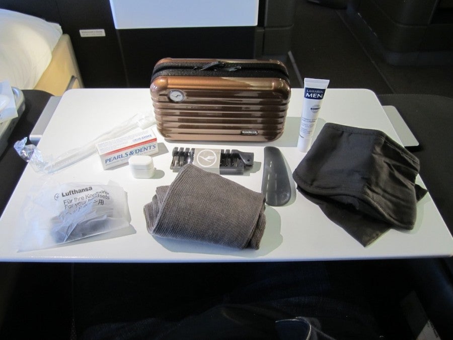 The collectible Rimowa amenity kit.