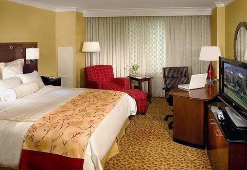 A guestroom at the Marriott City Center.