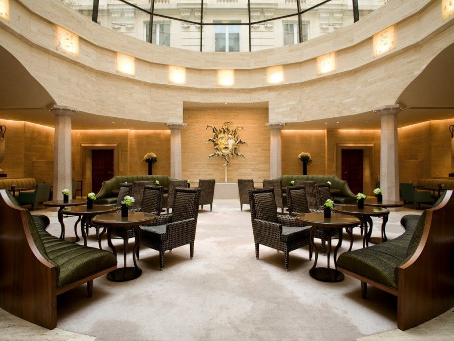 Enjoy a cocktail at the Park Hyatt Milan Lobby Bar.