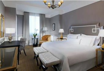 A standard room at the Westin