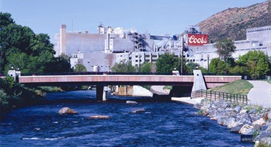 Have a beer at Golden, the Coors Brewery.