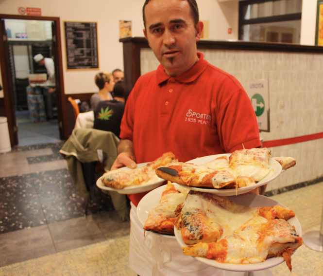 Get some of MIlan's best pizza at Pizzeria Spontini.