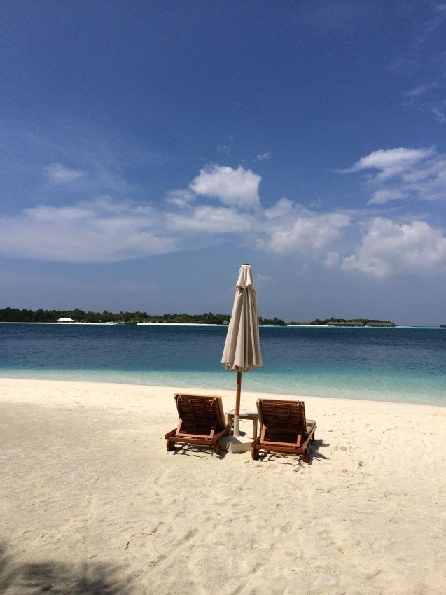 The beautiful beach.
