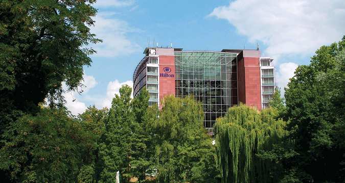 The Hilton Frankfurt.