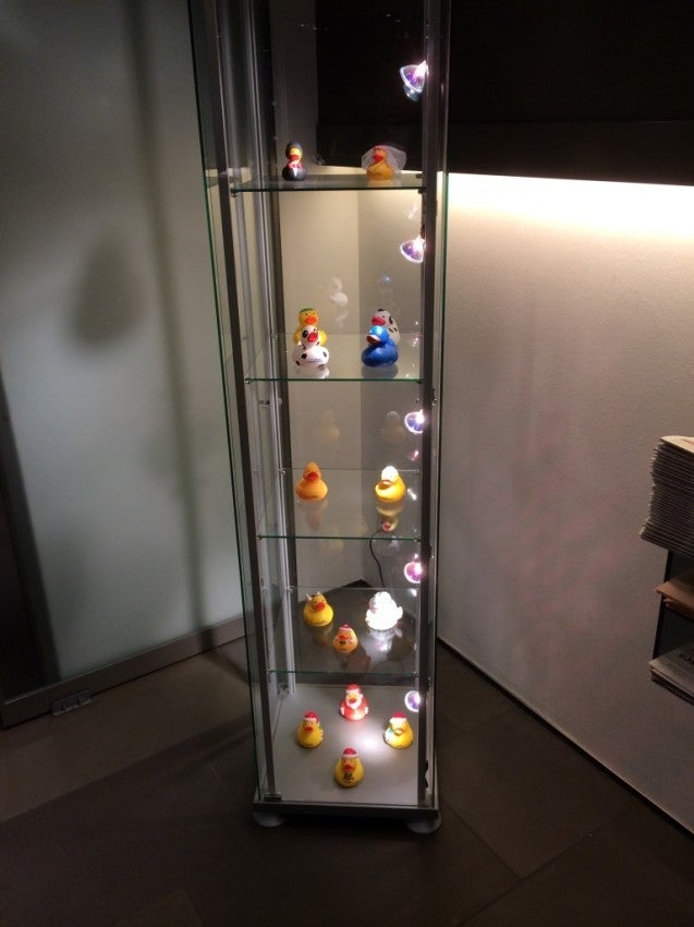 She also got their signature duckies as souvenirs.