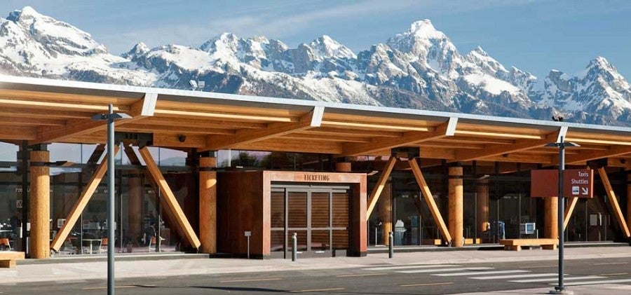 Jackson Hole's airport is the only one in the US located in a national park.